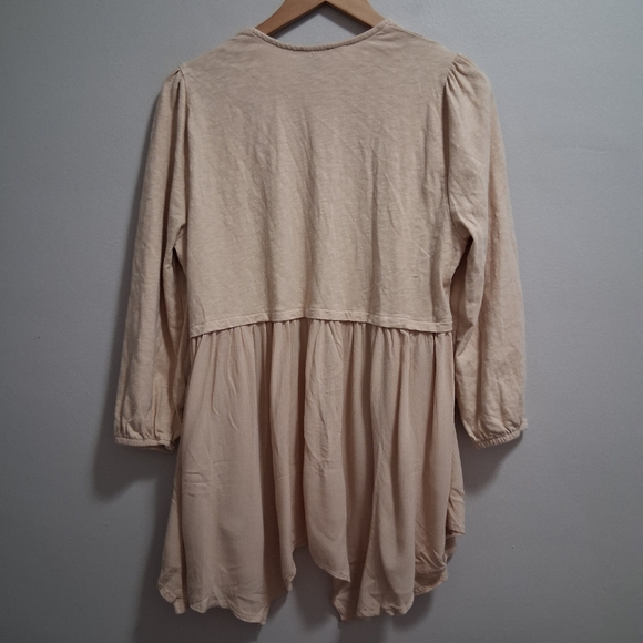 Torrid Crepe Open Balloon Sleeve Top Cardigan Oatmeal Beige Size 0 / Large - Picture 5 of 6